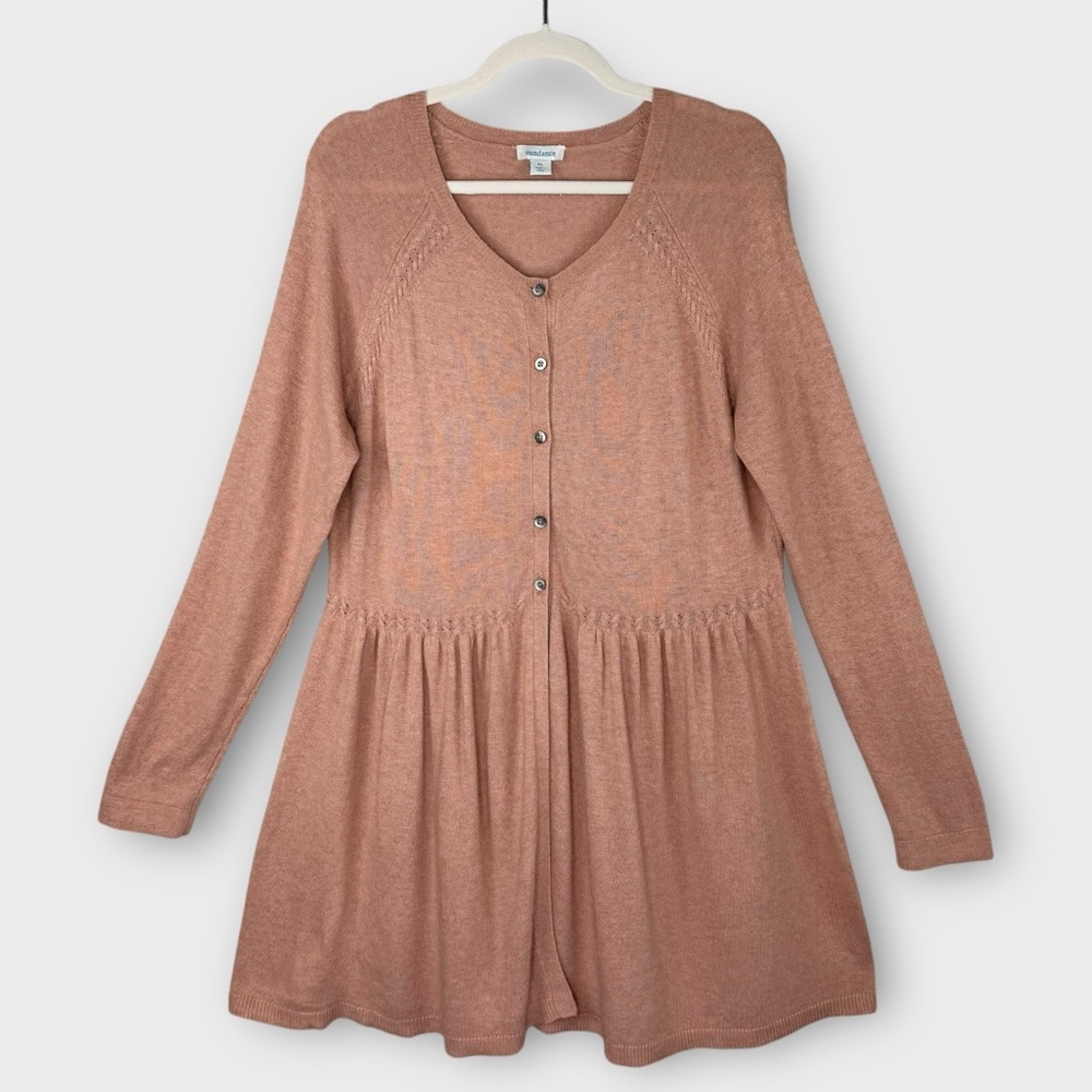 Sundance Peach Cashmere Blend Cardigan PL Petite L Favorite Days Sweater EUC